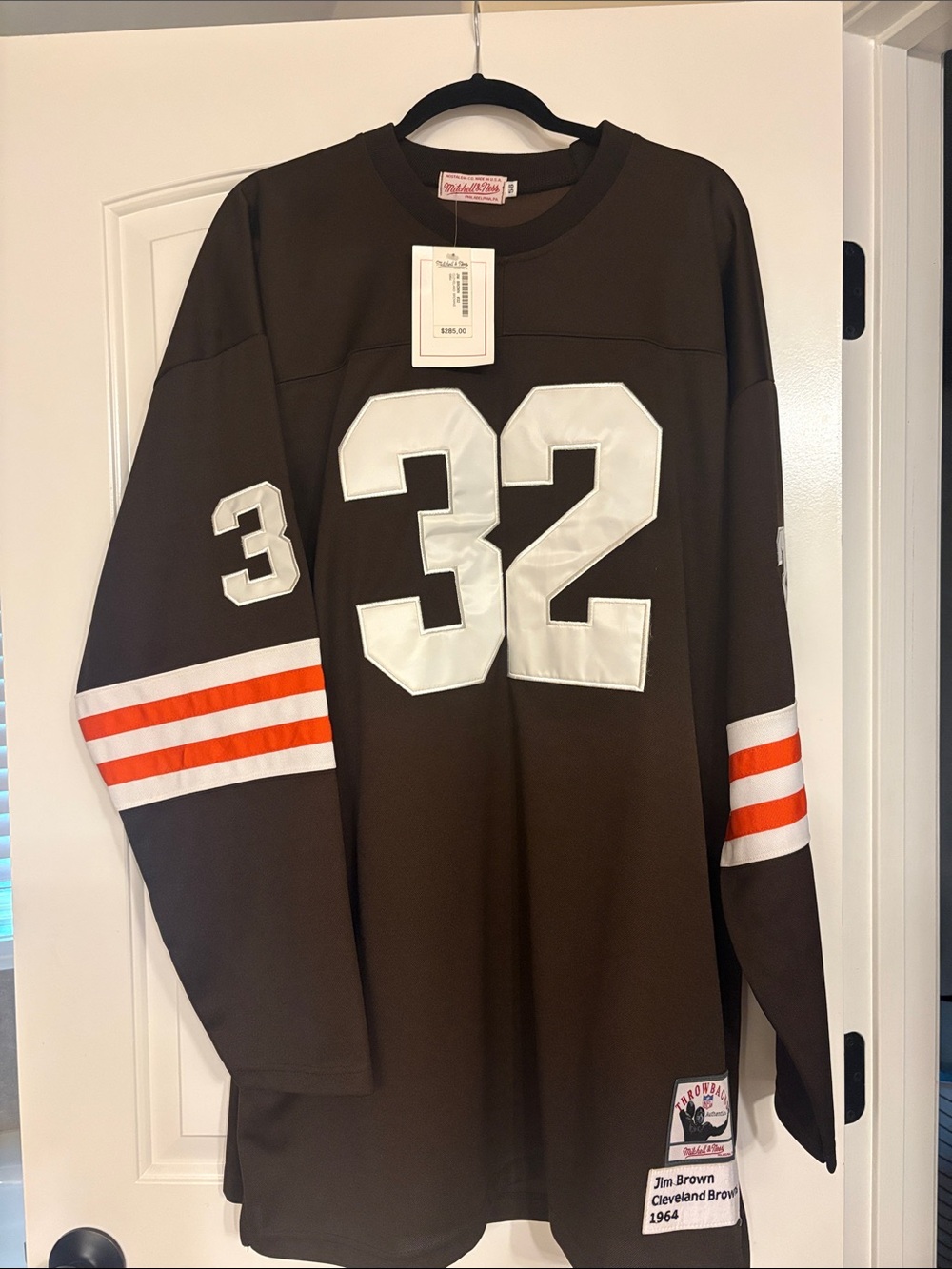 Mitchell & Ness Brown Throwback Jim Brown Cleveland Browns Jersey